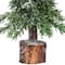 Northlight; 7.5" Unlit Frosted Icy Pine Christmas Tree with Jute Base; Category:Christmas Tabletop & Accent Trees; Image:5